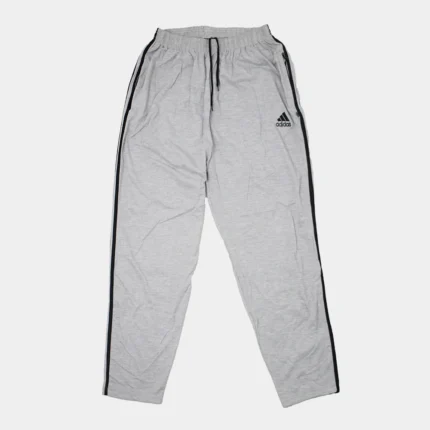 Knitted Stripe Straight Trouser - Grey