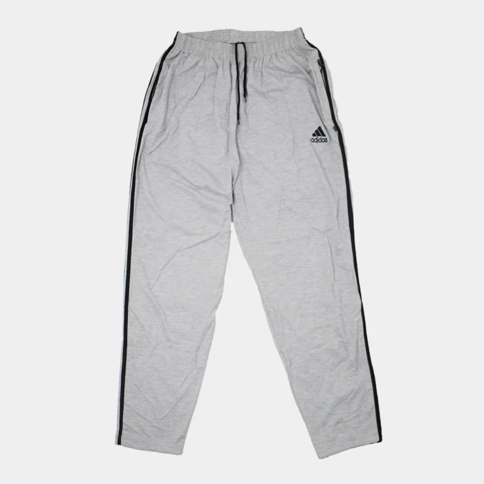 Knitted Stripe Straight Trouser - Grey - Image 1