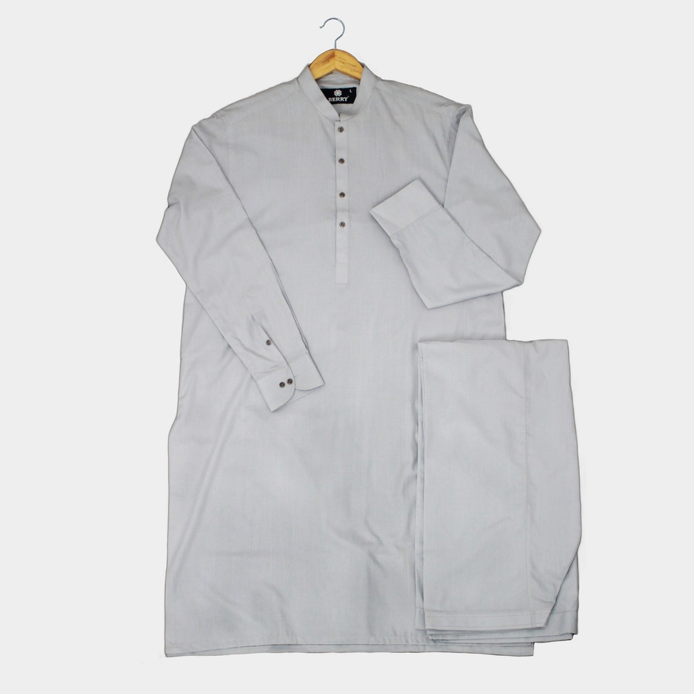 Shalwar Kameez 12 Shalwar Kameez-Light Grey - Image 1