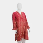 Jacquard Kurti - Red - Image 2