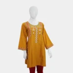 Embroidered Pearl Kurti - Amber - Image 3