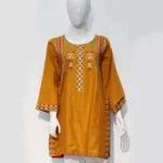 Embroidered Pearl Kurti - Amber
